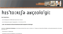Desktop Screenshot of historische-archaeologie.de